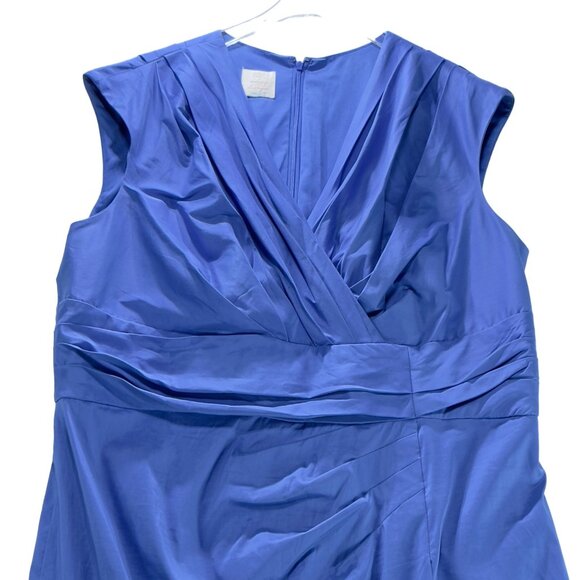 Suzi Chin For MAGGY BOUTIQUE Women's Blue Sleeveless Wrap Dress Size 18W - Picture 14 of 16